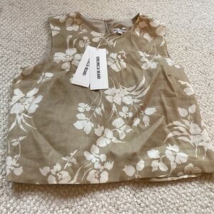 Veronica Beard Beige Floral Top